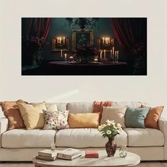 Panoramic Elegant Gothic Dining Room Painting Canvas Wall Art Home Décor Picture