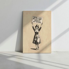 Equality Not Revenge Feminist Art Print Suffragette Protest Poster