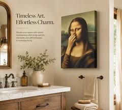 Classical Humor Toilet Art Mona Lisa Poster Print