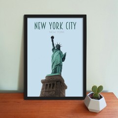 New York City Travel Poster – Statue of Liberty Art Print, 4th of July Poster