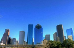 HOUSTON TEXAS SKYLINE GLOSSY POSTER PICTURE PHOTO BANNER PRINT city view tx 5924