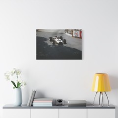 ART CANVAS PRINT-BRUCE MCLAREN, MCLAREN M2B F1 MONACO GP 1966 MATTE CANVAS #034