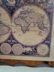 Vintage World Map Print On Board Wall Decor Picture 12″×10″