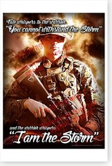 USMC Marine Corps I Am The Storm Warrior Poster