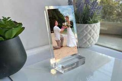 Custom Acrylic Photo Print – Personalized Picture Gift with Stand for Wedding
