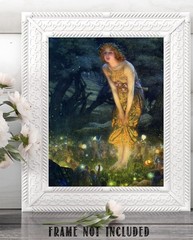 Midsummer Eve Fairy Poster 11×14 Unframed Print by Edward Robert Hughes Art