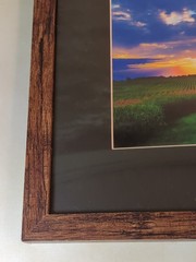 Corn Field Farm Landscape Framed Photo Art Picture Sunset Artist V Avalos Sign