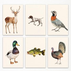 Nursery Animal Canvas Wall Art, Mallard Duck Hunting Poster, Deer Wall Art, F…