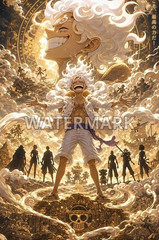 One Piece luffy gear 5 Poster print 13″x19″ glossy photo paper inches home decor