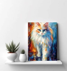 Cute Ragdoll Cat Wall Art Canvas Unframed Print Art