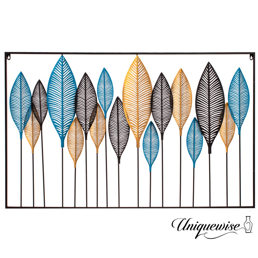 Multicolor Leaf Artistry Metal Wall Décor for Entryway, Dining Room, Kitchen
