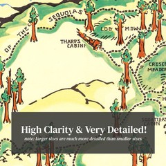 Old Map of Sequoia National Park, CA 1954 – Vintage Sequoia