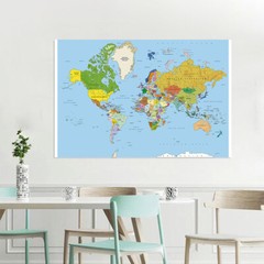 WORLD MAP GIANT POSTER WALL ART DECOR SIZE 59*39in