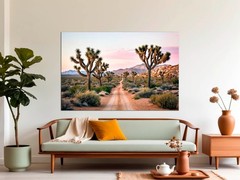 Joshua Tree Canvas Art, Desert Landscape Print, California Western Modern Decor