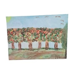 My Son’s First Picture «AUTUMN» Acrylic on Canvas – 40x30cm –
