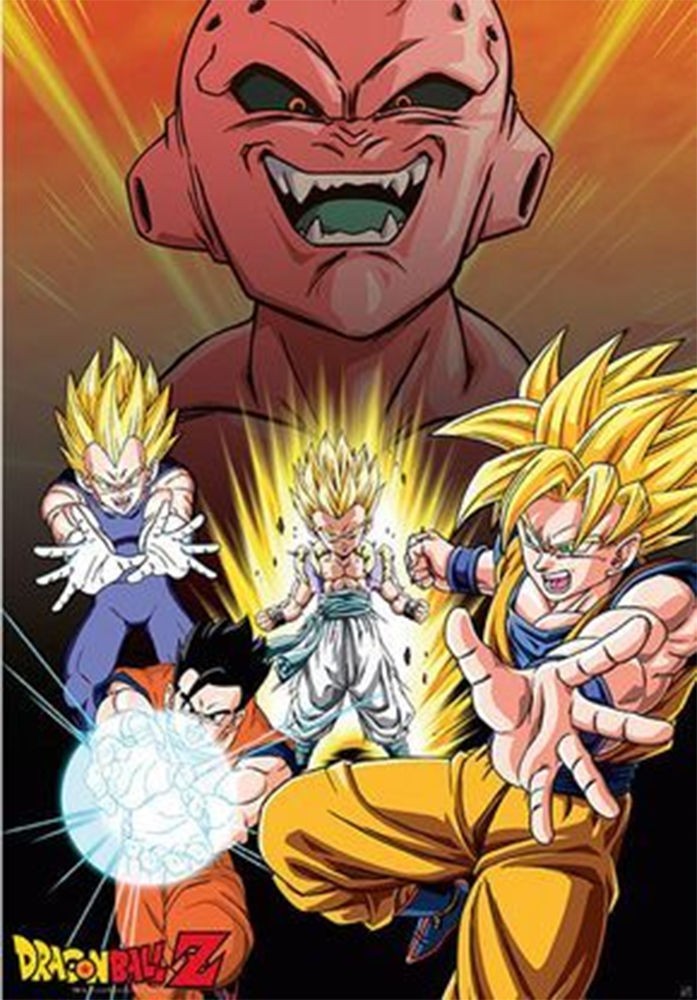 Poster Studio B – Dragon Ball Z Buu vs Super Saiyan Anime Goku Vegeta 24×36″ New