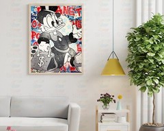 Alec Monopoly Money Bag Art Print| Mounted Canvas | Framed Canvas |Acrylic