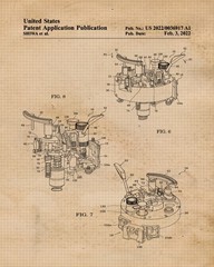 Class Vinyl Record Turntable Patent Prints, 4 (8×10) Art Decor Home Work Office
