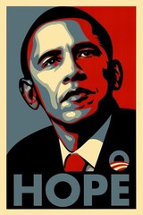 Barack Obama Hope Political Campaign Art Cool Wall Decor Art Print Poster 24×36