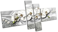 Modern Floral Abstract MULTI CANVAS WALL ART Picture Print VA