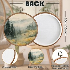 BCUANGD Vintage Forest Round Wall Art Decor – Retro Floral Botanical Wall Art…