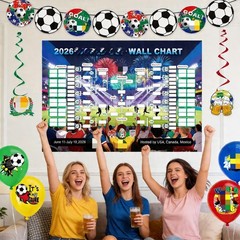 World Football Tournament Cup 48×32 Inch 2026 Vibrant Soccer Festival Schedul…