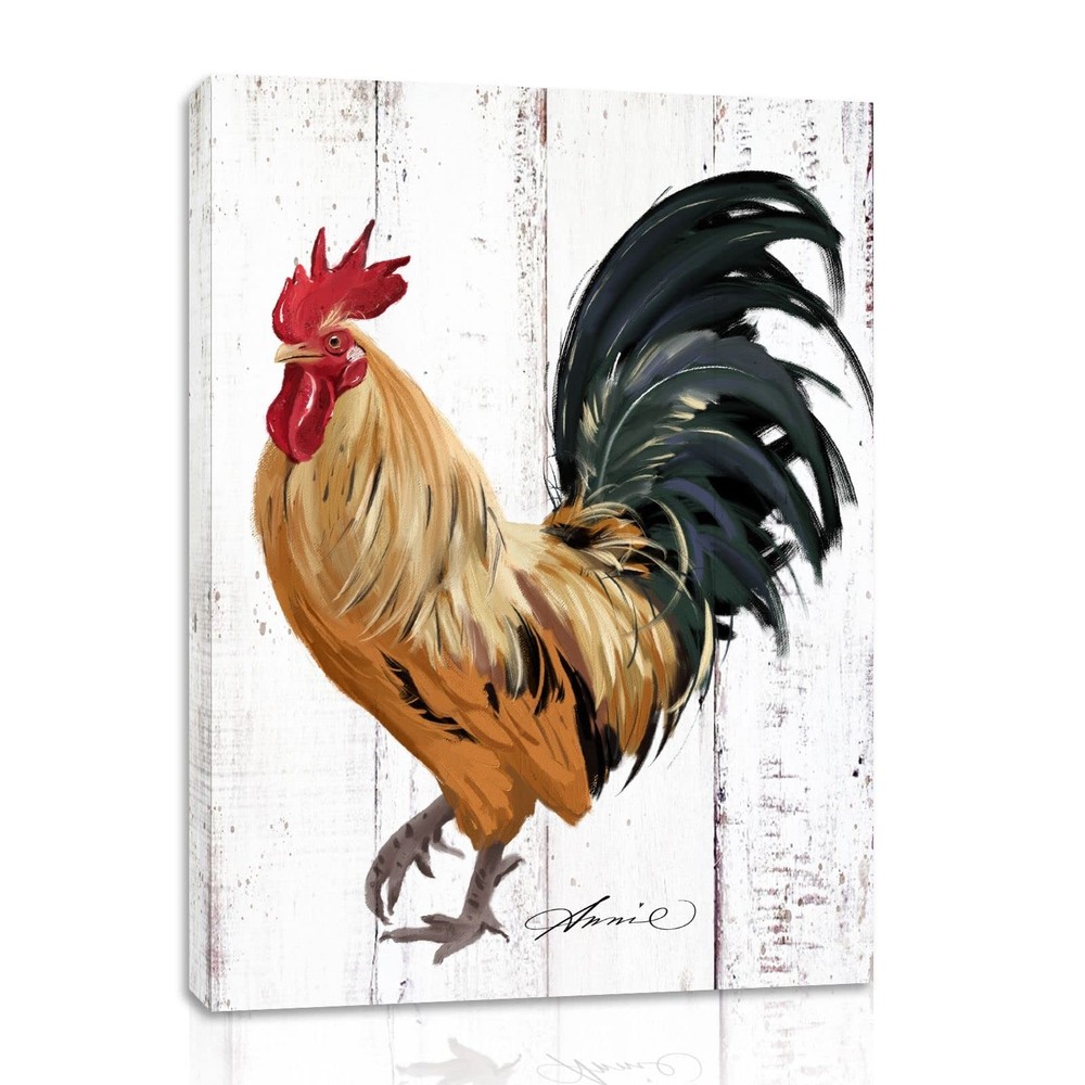 Rooster Kitchen Decor Wall art – Farmhouse Canvas Painting Picture Prints Art…