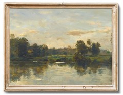 Vintage Wall Art 8×10 Inch, Wildflower Field Landscape Oil Painting on Canvas…