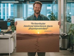 Jeremiah 29:11 Canvas Christian Art Bible Verse Desert Sunset Wall Decor