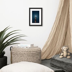 The Burj and The Moon – Matte Paper Framed Poster With Mat