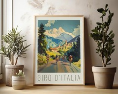 Vintage Cycling Poster Set, Retro Bicycle Race Wall Art