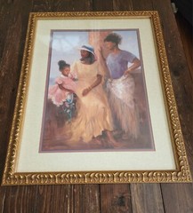 Stylish Black Family Theme Golden Brown Framed Home Interior Picture 26×20