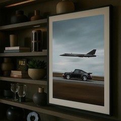 911 Car Fighter Jet Canvas Wall Art Motivational Office Decor Poster