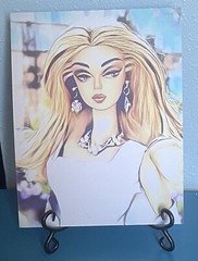 RETRO BARBIE Portrait Art Print BLONDE SILKSTONE BARBIE