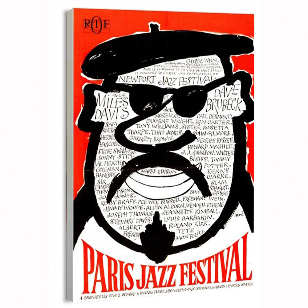 1964 Paris Jazz Festival Movie Poster or Canvas Home Decor Art Print