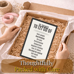 10 Things To Let Go Of Poster Framed 11×17 Modern Motivational Wall Art Gift