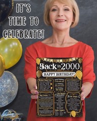26th Birthday Decorations 2000 Back in 2000 Poster 11×14 Unframed Party Gift