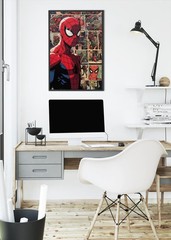 Spider-Man Vintage Comic Poster, Retro Superhero Wall Art, Comic Cover- Unframed