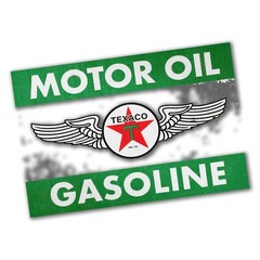 Green Texaco Gasoline Motor Oil Sign Design Sizes 24×36 or 11×17 In Poster