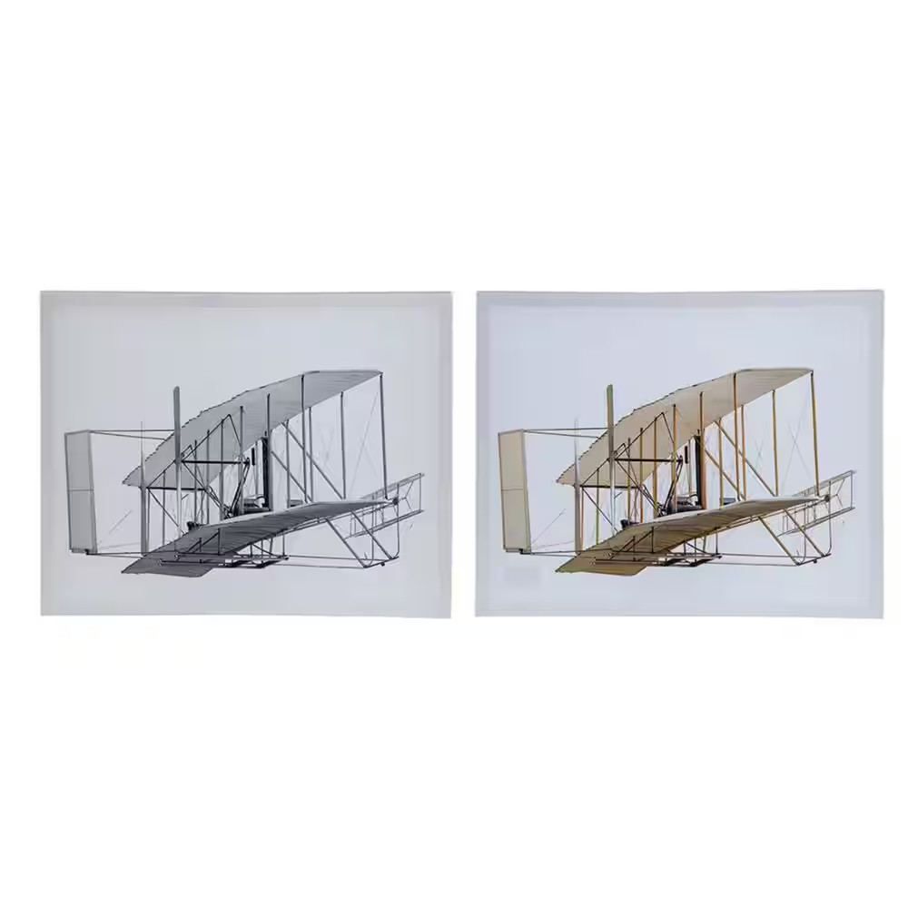 Framed 15.7 In. X 19.7 In. (Set of 2) Large Rectangular Diptych Wall Printed Art