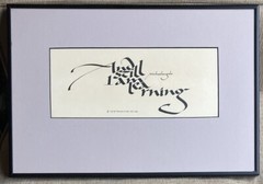 Vintage ‘78 Framed I am Still Learning Michelangelo Calligraphy Art Quote Phrase