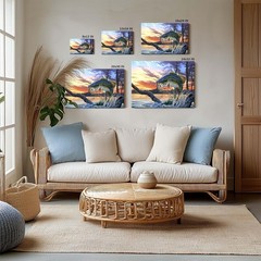 Large Mouth Bass Fish Canvas Wall Decor, Realistic Fish Oil Painting Bold Poster