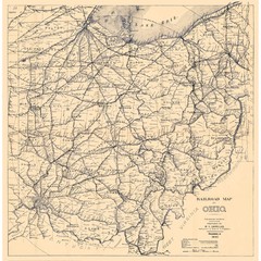 Historic State Map – Ohio – Cappeller 1887 – Vintage Wall Art