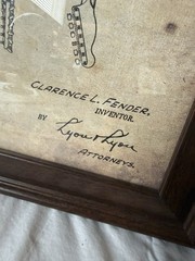 Set of 2 Framed Guitar Patent Prints Fender Les Paul Wall Art Vintage