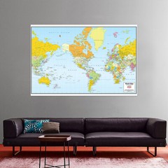 GIANT WORLD MAP Geological Poster ART PRINT SIZE 59*39in