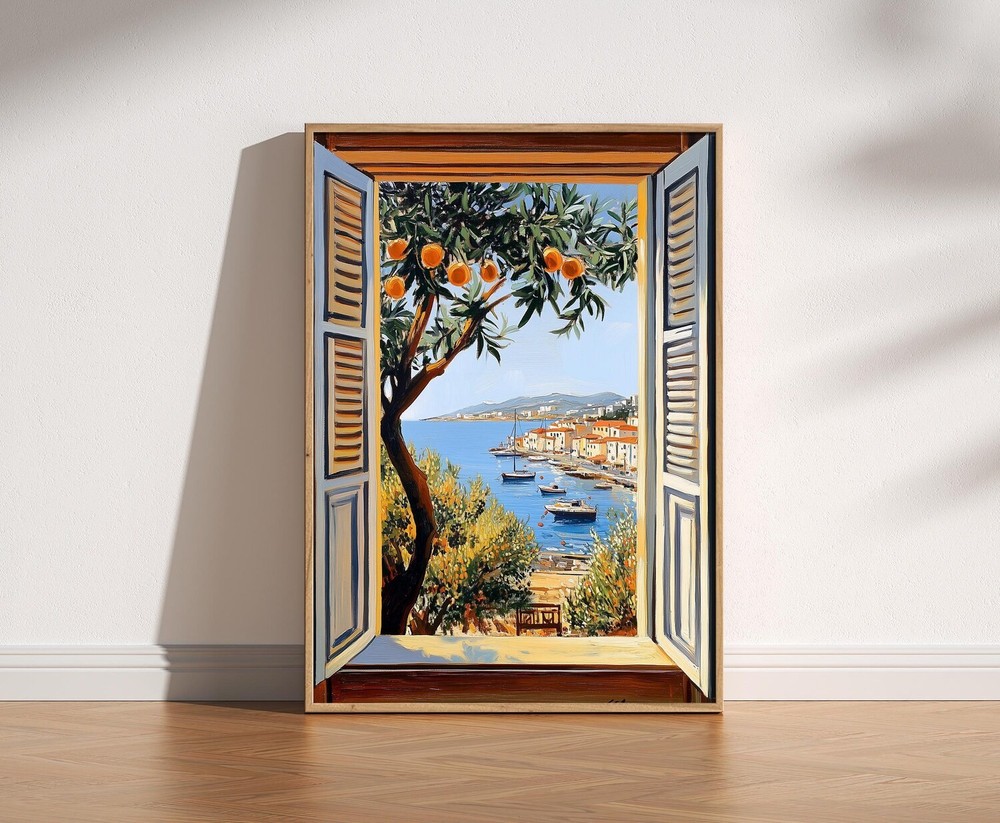 Henri Matisse Open Window Poster Fauvism Mediterranean Boats Coastal Wall Art