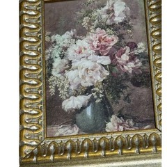 Crystal Art Gallery Floral Rose Art Prints Set of 2 Gold Silver Ornate Frames