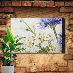 Vintage wildflower botanical still life Art Print soft watercolor glass vase