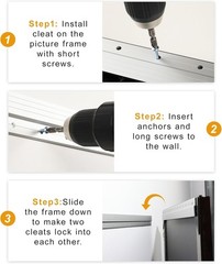 Complete Hardware Kit: 30 Inch Heavy Duty French Cleats for Versatile Hanging