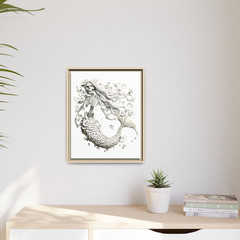 Gothic Mermaid Printable Art Skeleton Siren PDF Wall Decor Download #2